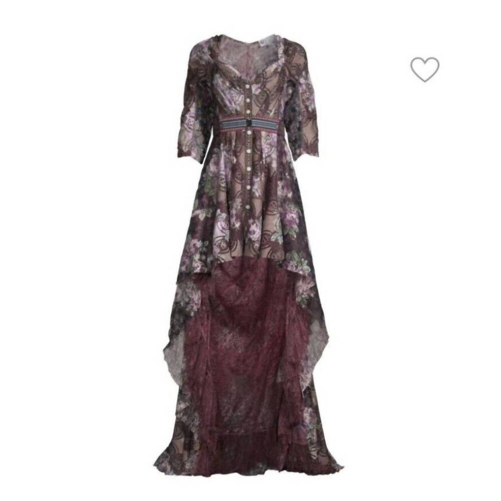 NEW BYRON LARS chantilly mullet cocktail dress in pink